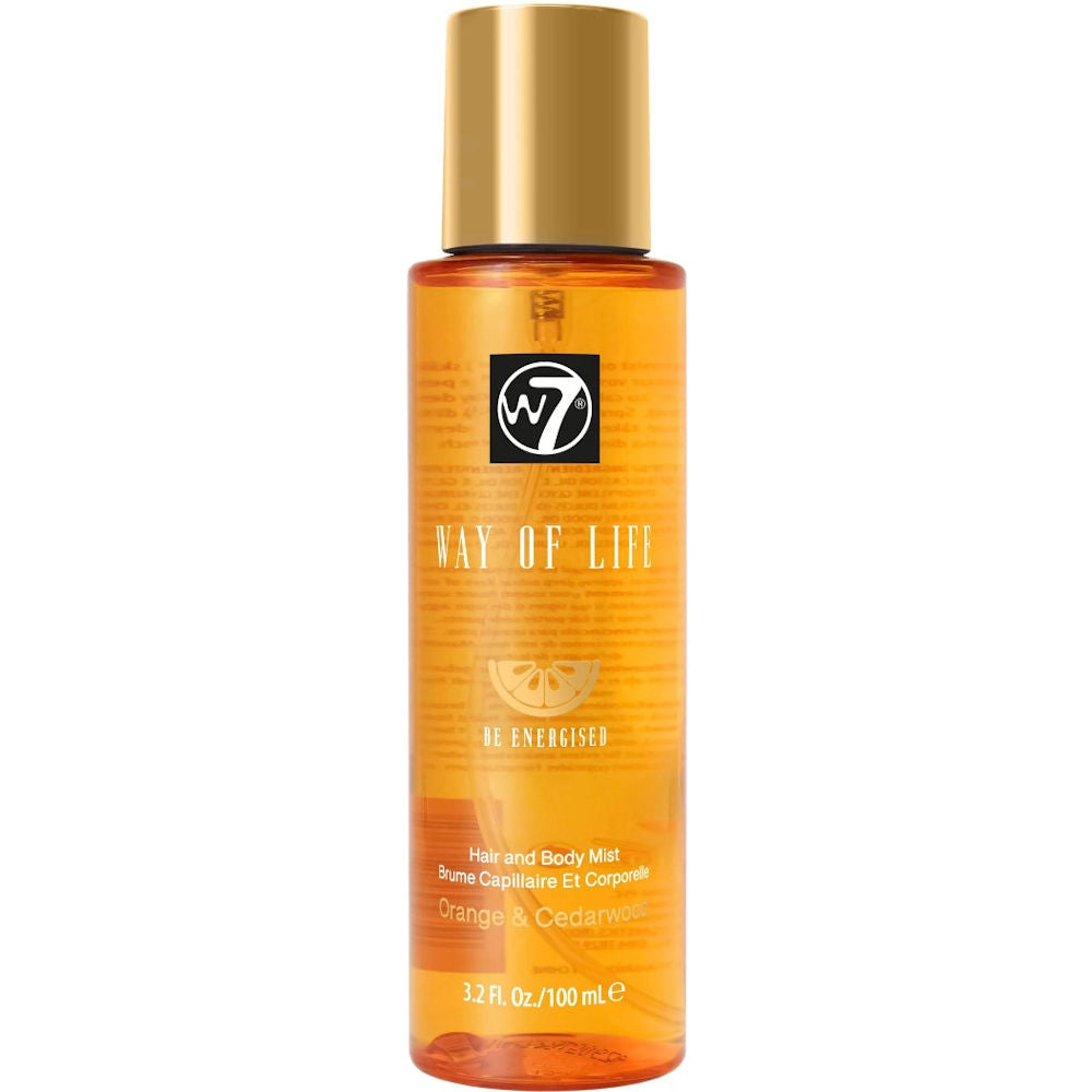 W7 Cosmetics Way Of Life Hair & Body Mist Orange & Cedarwood