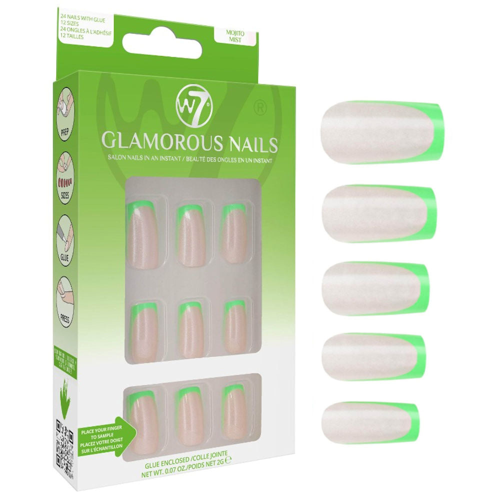 W7 Cosmetics Glamorous False Nails Mojito Mist