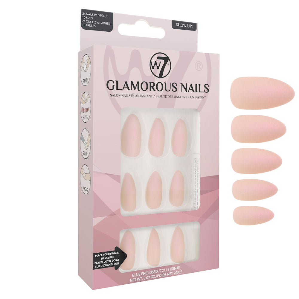 W7 Cosmetics Nude Show Up! Glamorous Nails False Nails