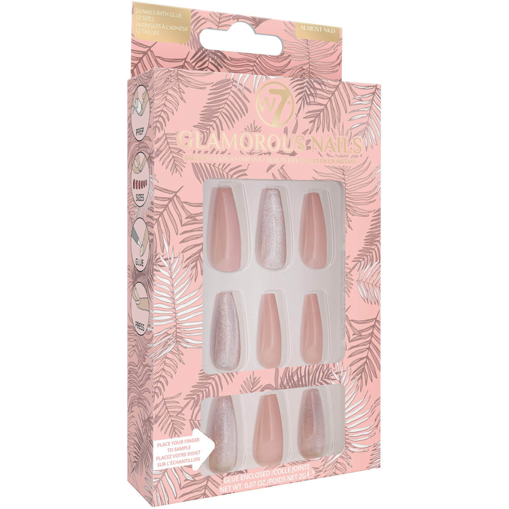 W7 Cosmetics Nude Almost Nkd Glamorous Nails False Nails