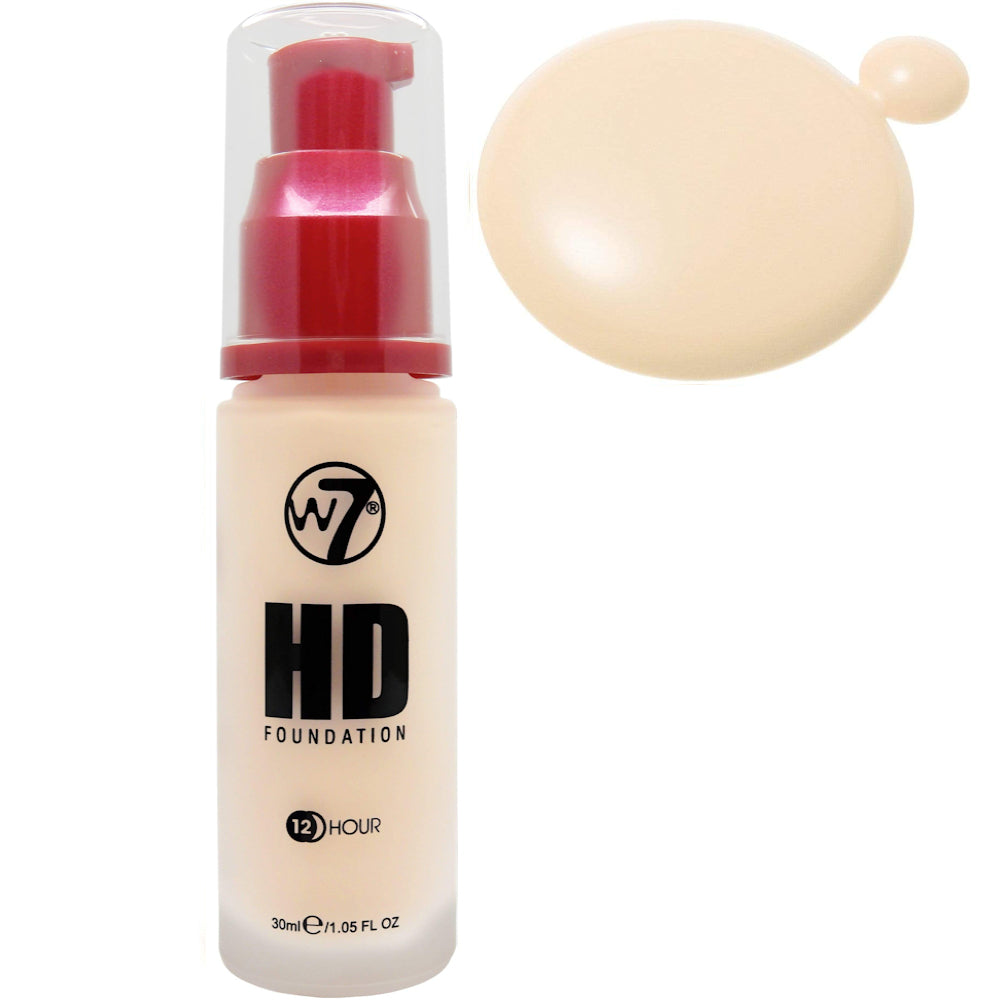 W7 Cosmetics Rose Ivory Fair Liquid HD Full Coverage Foundation