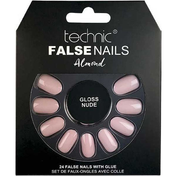 Technic Cosmetics Almond Gloss Nude False Nails