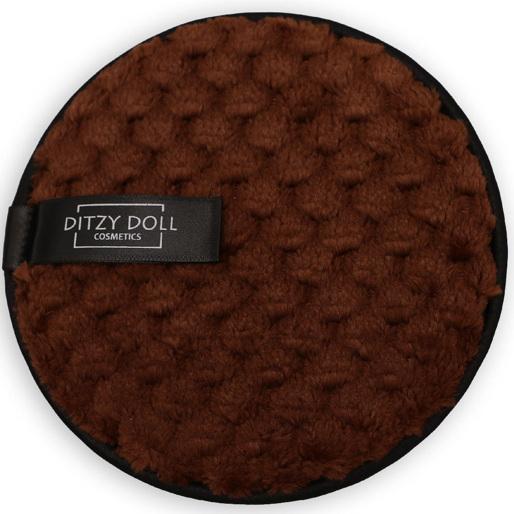 Ditzy Doll Cosmetics Brown Makeup Remover Pad Use Only Water