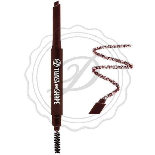 W7 Cosmetics Dark Brown Twist & Shape Eyebrow Crayon With Brush