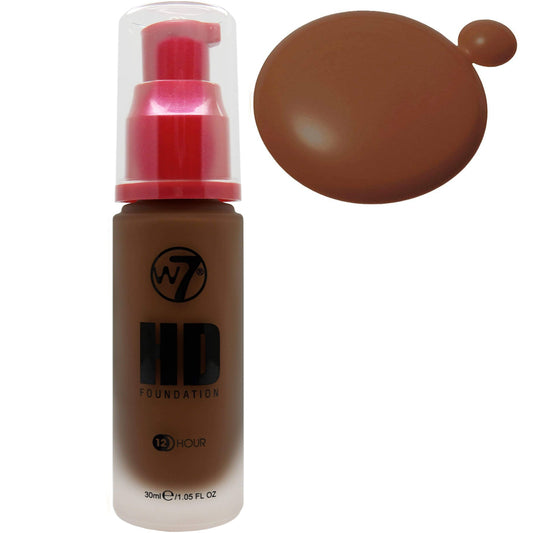 W7 Cosmetics Fudge Dark Liquid HD Full Coverage Foundation