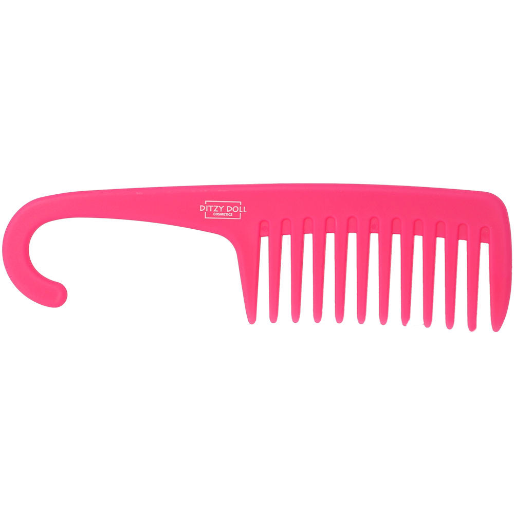 Ditzy Doll Cosmetics Hot Pink Shower Detangling Hair Comb