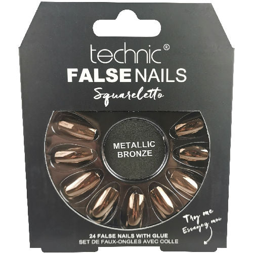 Technic Cosmetics Stiletto Metallic Bronze False Nails