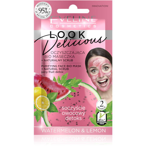 Eveline Look Delicious Bio Scrub Watermelon & Lemon Face Mask