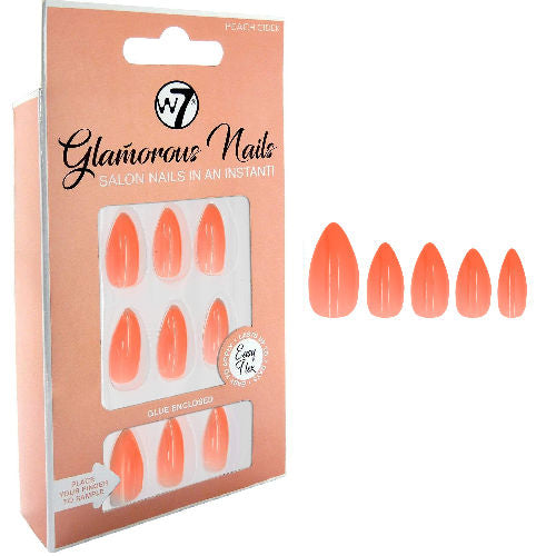 W7 Cosmetics Peach Cider Glamorous False Nails