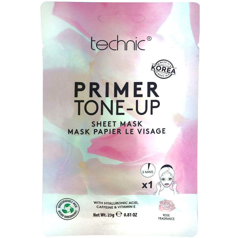 Technic Cosmetics Primer Tone Up Sheet Face Mask