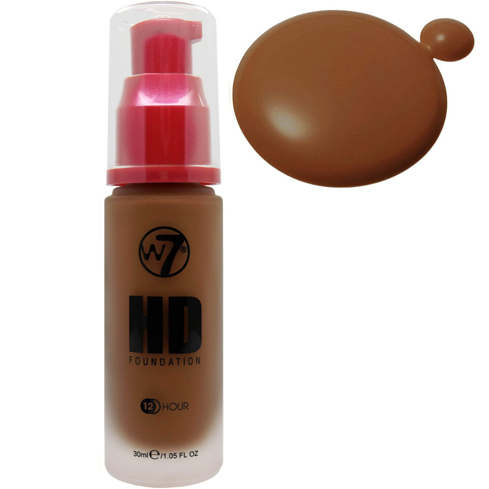 W7 Cosmetics Hot Chocolate Dark Liquid HD Full Coverage Foundation