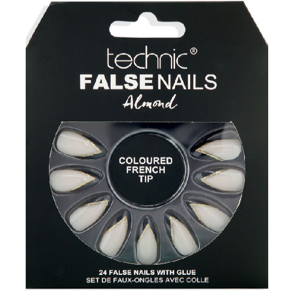Technic Cosmetics Almond Coloured French Tip False Nails
