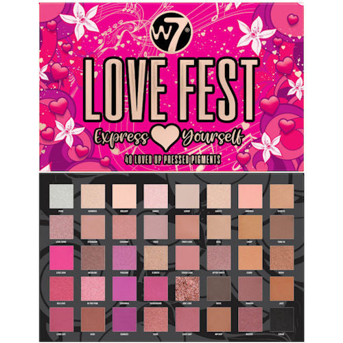 W7 Cosmetics Love Fest Pressed Pigment Eyeshadow Palette