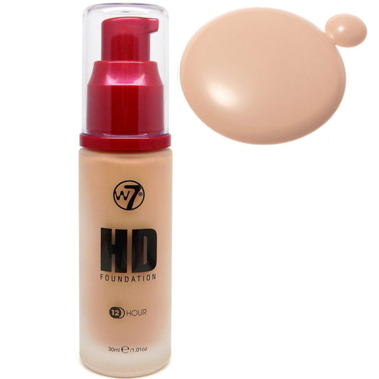 W7 Cosmetics Natural Beige Medium Liquid HD Full Coverage Foundation