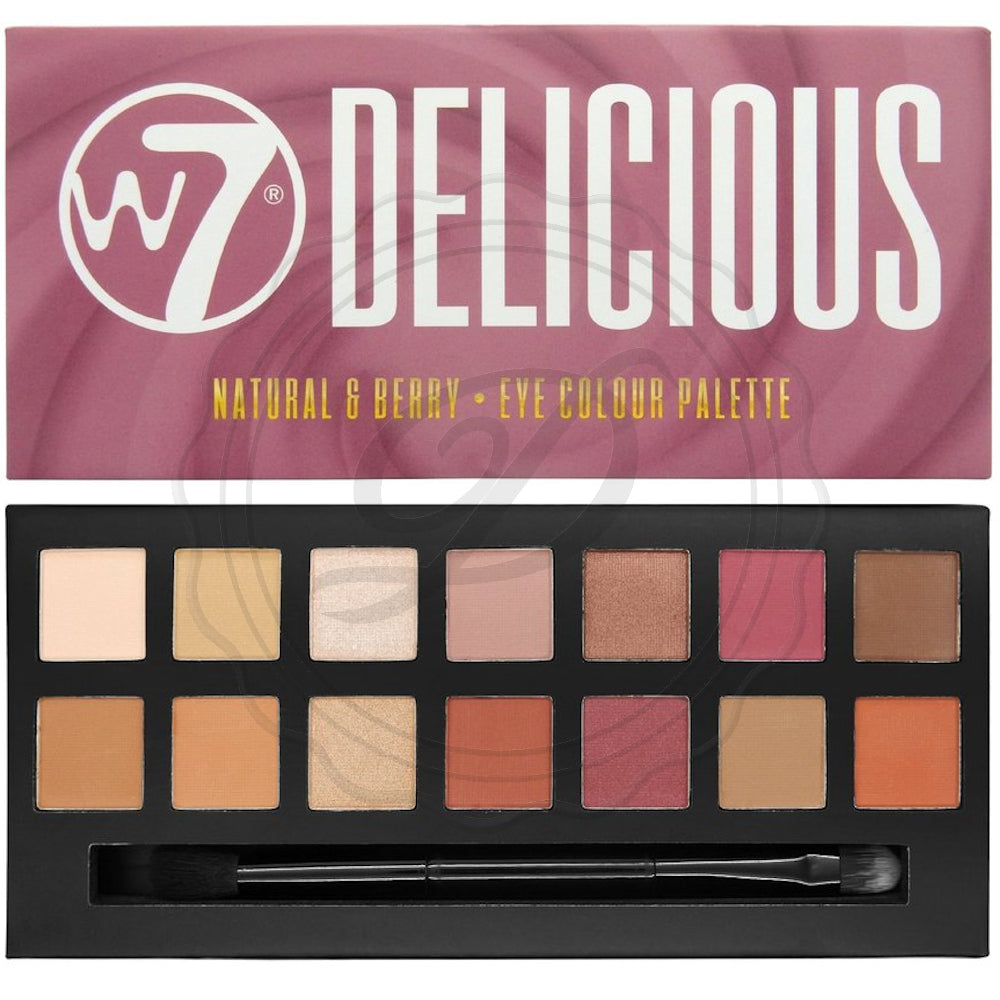 W7 Cosmetics Delicious Eyeshadow Palette With Applicator Brush