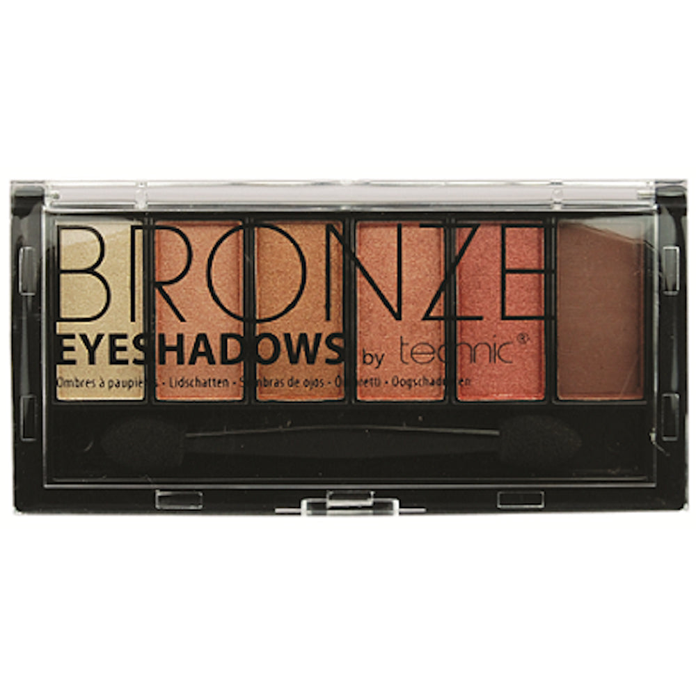 Technic Cosmetics Bronze Eyeshadow Palette With Applicator Brush